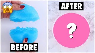 MYSTERY WHEEL OF SLIME MAKEOVER CHALLENGE fixing my old slimes [upl. by Ailliw]