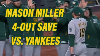 Mason Millers 4out save vs Yankees  42524  Oakland As highlights [upl. by Rozelle178]