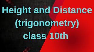 Height and distance class 10th trigonometry [upl. by Mcgannon]