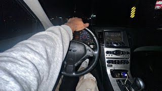 POV action on the highway at 6AM in my G35 HR [upl. by Ailel]