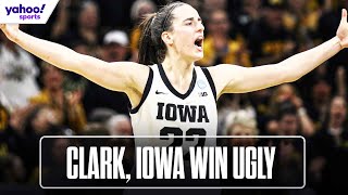 CAITLIN CLARK Iowa GRIND win vs West Virginia  Yahoo Sports [upl. by Downs49]