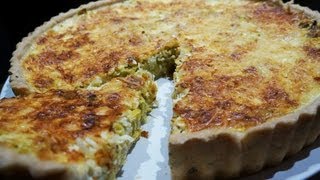 Recette de cuisine  Quiche 100 maison poireaux curry [upl. by Nanci841]