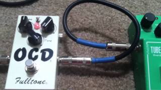 Overdrive Pedal Shootout Fulltone OCD Vs Ibanez Ts808 [upl. by Rol]