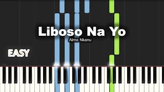 Aime Nkanu  Liboso Na Yo  EASY PIANO TUTORIAL BY Extreme Midi [upl. by Ileana]