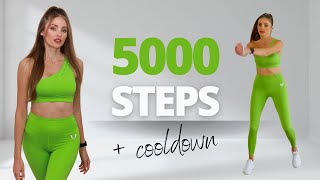 5000 Steps Walking Workout wCooldown  Indoor Cardio Exercises  Do It Twice amp Get 10000 Steps [upl. by Chandler193]