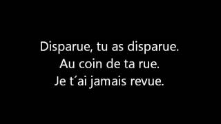 Jean Pierre Mader  Disparue ParolesLyrics [upl. by Botzow174]