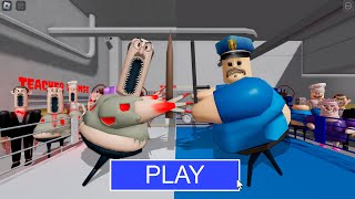 SCARY TEACHER EXE TEAM VS BARRY COPS TEAM in BARRYS PRISON RUN New Scary Obby Roblox [upl. by Gebler]