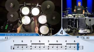 5Minute DrumSet WarmUp Intermediate  Drum Lesson [upl. by Netsyrk]