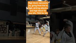 Taekwondo high block for your life alwayslearningalwaysgrowing indomitable [upl. by Antonius]