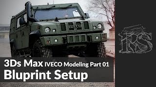 3Ds Max VehicleJeep Modeling Sinhala  Part 01 Blueprint Setup [upl. by Yenffad]