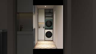 LG WashTower AllInOne Stacked Laundry Solution  Forest Green and Beige [upl. by Arv]