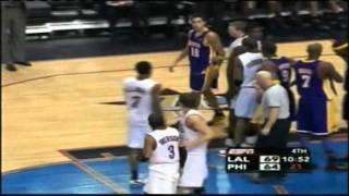 Allen Iverson and Sasha Vujacic Fight  2006 [upl. by Jacquenette]