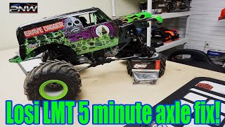 Fix your LOSI LMT Grave Digger broken axles in 5 minutes [upl. by Shivers]