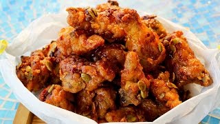 Korean honey butter fried chicken 허니버터치킨 [upl. by Abbate]