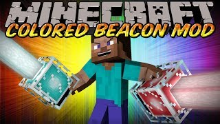 Minecraft Mod  AESTHETIC BEACON MOD  COLORED BEACONS MOD WITHOUT BEATING THE WITHER [upl. by Feinberg]