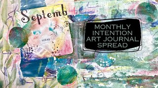 Intention card art journal page  Crisp for September [upl. by Tracay]