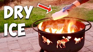 What Happens if You Put Dry Ice into a Bonfire  Experiment [upl. by Lobiv722]