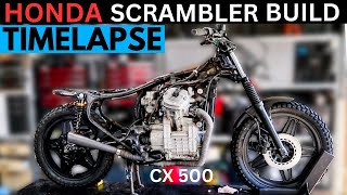 Honda ★ CX500 Scrambler Build TIME LAPSE From The Beginning [upl. by Enamrej847]