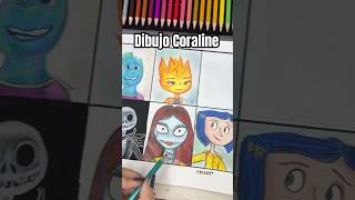 Dibujo a Coraline 🐈‍⬛drawing art coraline [upl. by Eddina]