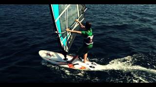 Intermediate Windsurfing Non Planing Carve Gybe [upl. by Winser]