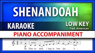 Shenandoah Karaoke Trad Low Voice [upl. by Anneirb]