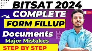 BITSAT 2024 Application Form 🔥  🔴 Live Step by Step  BITSAT 2024  BITSAT form fill up 2024 [upl. by Rednasxela]