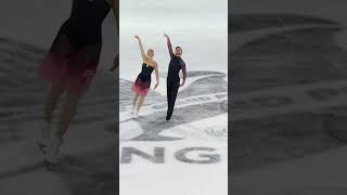 Delicate yet powerful Guignard  Fabbri score a new SB at GPFigure de France FigureSkating [upl. by Dralliw]