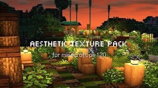 aesthetic texture pack for minecraft pe 120 🍀✨ [upl. by Thinia]