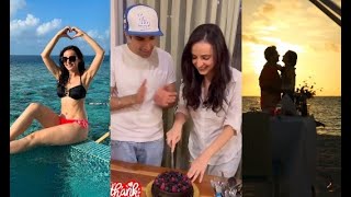 Sanaya Irani Celebrates Birthday in Maldives Vacation with Mohit Arjun Bijlanis heartfelt Post [upl. by Nnaillij]