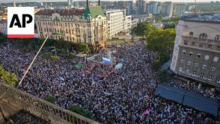 Serbians protest against Rio Tinto over a proposed lithium mine [upl. by Doris]