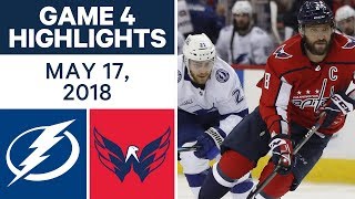 NHL Highlights  Lightning vs Capitals Game 4  May 17 2018 [upl. by Anwadal]