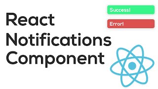 React Notification Component  ReactJS Tutorial [upl. by Nannaihr547]