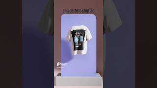 I made a 3d Tshirt ad in Blender 3D tshirt 3danimation clothing 3dprinting blender3d [upl. by Akins]