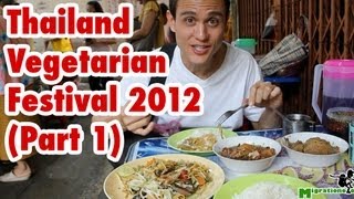 Thailand Vegetarian Food Festival Part 1  Bangkok 2012 เทศกาลกินเจ [upl. by Vic724]