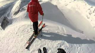 Skiing the Elevator at the Alta Chutes The Remarkables Queenstown [upl. by Sivia]