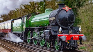 61306 Mayflower hauls The Golden Arrow railtour with D1935 Roger Hosking MA 19252013 [upl. by Kirwin992]