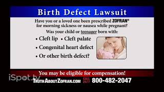 LEE MURPHY LAW TV COMMERCIAL ZOFRAN BIRTH DEFECT ISPOTTV [upl. by Kirk]