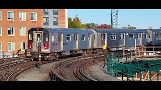 IRT White Plains Road Line R142 2 5 5 Trains Express Local Rush Hour West Fram Square Station [upl. by Luamaj]