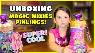 Unboxing a Magic Mixies Pixlings Super Cool Magical Doll Opening  Evies World [upl. by Ardnajela]