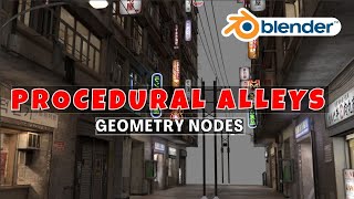 Create Alleys with a few Clicks  Blender Procedural Alleys Geometry Nodes [upl. by Ardnic]