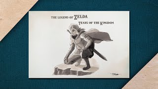 How I made this illustration  The Legend of Zelda Tears of the Kingdom drawing zeldatotk [upl. by Aneral]