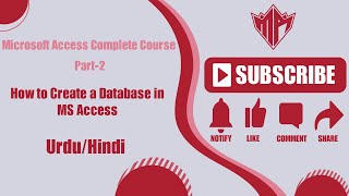 How to create database in Microsoft Access  Urdu or Hindi [upl. by Ymac]