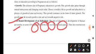 PRAGMATISM AND AIMS OF EDUCATION BG 1ST SEMESTER EDUCATION [upl. by Notlrak]