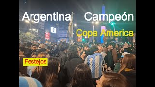 FESTEJOS en ARGENTINA CAMPEON DE LA COPA AMERICA [upl. by Moretta]