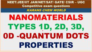 NANOMATERIALs size 1D 2D 3D 0D QUANTUM DOT PROPERTIES QUANTUM CONFINEMENT optical Band gap color [upl. by Kruger]