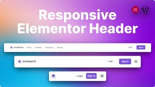 How to make a responsive header with Elementor [upl. by Einnaffit]