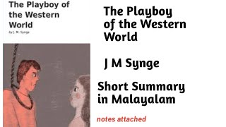 The Playboy of the Western World  JM Synge Shirt Summary in Malayalam [upl. by Grearson503]