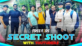 Secret Shooting With All Youtubers😍🔥सबका Face Reveal  Garena Free Fire [upl. by Bollinger666]