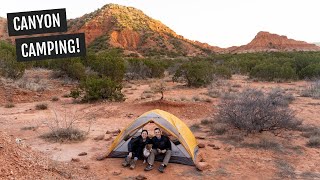 Camping in a canyon in CRAZY wind hiking amp BISON at Caprock Canyons State Park in Texas [upl. by Reger]