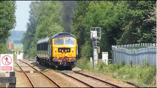 Class 47 clag at Woburn Sands with new Class 720 for Wolverton Works [upl. by Elac]